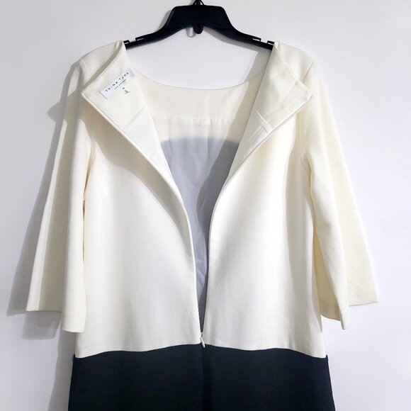 Trina Turk Womens Color Block Sheath Dress Size 10 3/4 Sleeve Pockets Lined - Picture 9 of 14